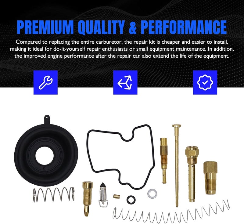OXCANO 2 PACK Carburetor Carb Rebuild Repair Kits with Diaphragm Compatible with Kawasaki Brute Force 650 KVF650D 4x4 2005-2013, Brute Force 650 KVF650E 4x4 2005-2009, Prairie 650 KVF650A KVF650B - Image 4